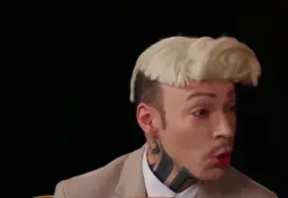 Bruno Moneroe, ex-candidat de La Nouvelle Star, lors de son interview sur Les Incorrectibles