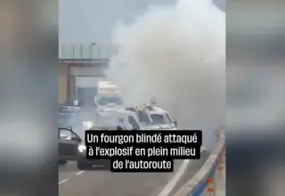 Fourgon blindé attaqué à l'explosif sur une route nationale dans les Pouilles en Italie