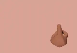 3D rendered hand with one finger pointing on a pink background, perfect for design mockups.