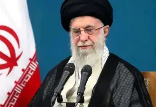 Portrait de l'ayatollah Ali Khamenei, Guide suprême de l'Iran décédé le 28 février 2026