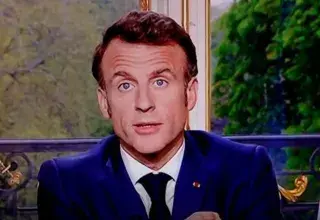 Emmanuel Macron lors de son allocution sur la situation au Moyen-Orient