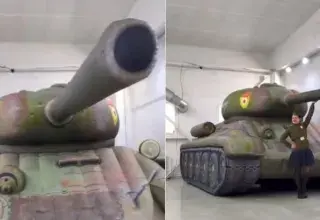 Chars gonflables présentés dans une vidéo virale attribuée à tort à l'armée iranienne