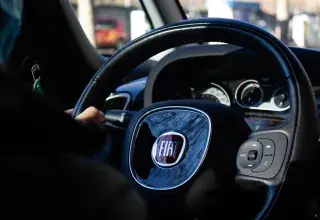 a person driving a car