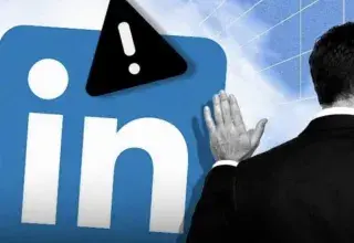 Interface LinkedIn avec bouton de signalement de contenu généré par intelligence artificielle