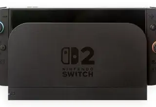 Console Nintendo Switch 2 sur son dock, vue de face