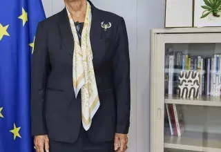 Christine Lagarde, présidente de la Banque centrale européenne, lors d'une rencontre à la Commission européenne