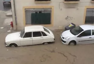 A Montpellier, le quartier Figuerolles s'est transformé en cours d'eau. (DR)