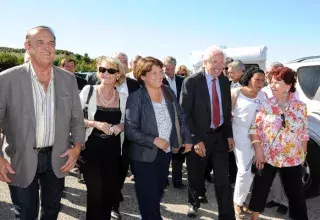 Martine Aubry en visite dans l'Hérault (DR)
