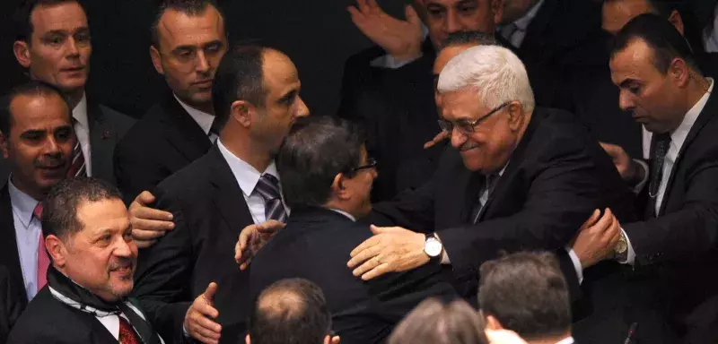 Mahmoud Abbas reçu triomphalement à Ramallah... (Xinhua)