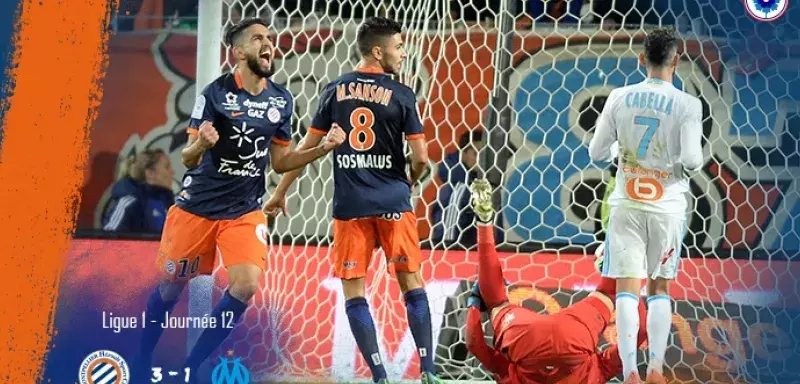 Le MHSC se retrouve à égalité de points (14) de Marseille au classement de la ligue 1 pour leur douzième journée respective, sauf que le premier semble en passe de remonter dans la première partie du tableau, tandis que l’autre paraît bien prêt à redescendre dans la seconde... (Capture d'écran MHSC)