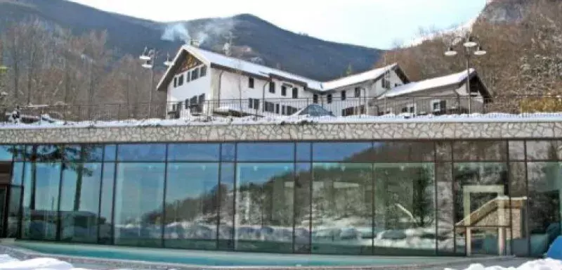 L'hôtel Rigopiano, situé à Farindola, dans le massif de Gran Sasso, dans la région des Abruzzes.