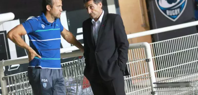 Mohed Altrad a notifié sa mise à pied à Fabien Galthié, coach général du MHR, ce lundi (© Fabrice Chort) 