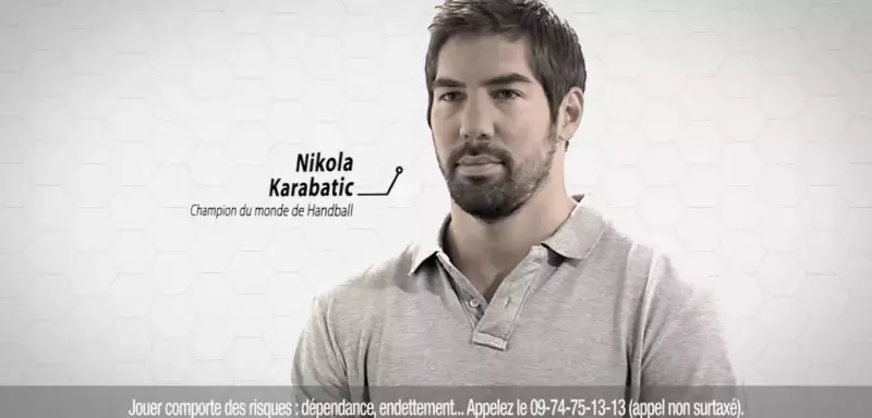 Les gardes à vue se poursuivent pour les 7 joueurs de Montpellier interpellés, dont la star Nikola Karabatic, ici dans une pub de Betclic suspendue depuis jeudi.