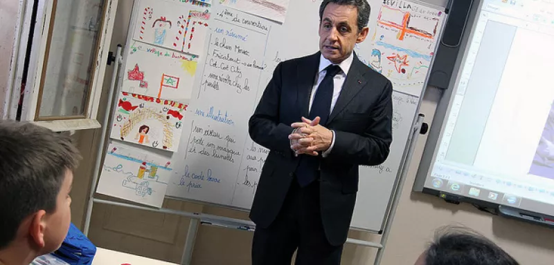 Avant son meeting, N. Sarkozy a visité l'internat d'excellence de Montp