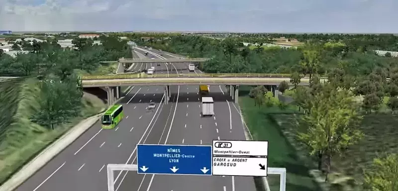 "Cette mesure de justice permettrait un traitement égalitaire pour les habitants du bassin de Thau dans l’obligation de se rendre sur l’agglomération de Montpellier", explique Christian Assaf. (Capture d'écran Vinci Autoroutes)