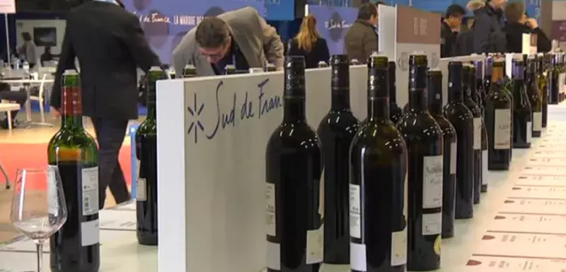 Pour la première fois, Vinisud et le FIA avaient lieu en même temps à Montpellier, les visiteurs du salon pouvaient donc profiter à l'envie du stand Sud de France ! (© TVSUD)