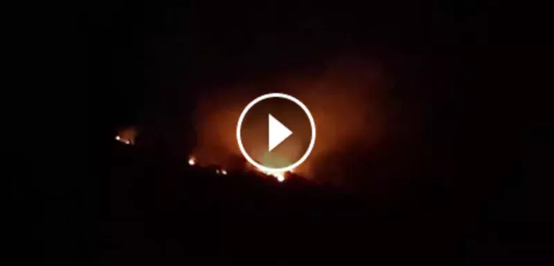 Météo Languedoc a filmé le feu qui dévore les Cévennes, prés de Saint-André-de-Valborgne, dans le Gard.