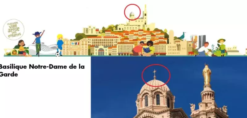 Vive réaction de l'opposition suite à la diffusion d'une image de Notre-dame de la garde sans sa croix dans les voeux de la mairie de Marseille