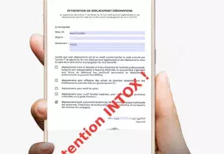 Attention évitez de remplir l'attestation sur l'honneur sur votre smartphone, vous risquerez une amande ! 