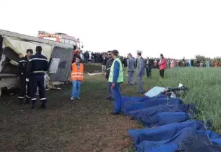 Un autocar de transport de passagers, assurant la liaison entre Ras El Ain dans la région de Youssoufia et Rabat, s'est renversé vers 6h20 du matin... (DR)