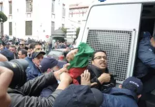 Les manifestants ont été violemment dispersés et embarqués... (DR)