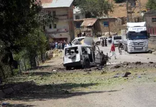 Le lieu de l'attentat dans la province de Hakkari (photo: Xinhua)