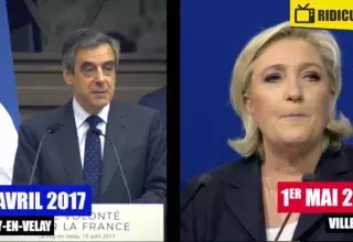 Très curieux, pour le parti d'extrême droite qui dit à longueurs d'élections que les électeurs ne préfèrent pas la copie à l'original... (Capture d'écran RidiculeTV)