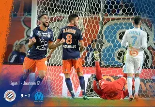 Le MHSC se retrouve à égalité de points (14) de Marseille au classement de la ligue 1 pour leur douzième journée respective, sauf que le premier semble en passe de remonter dans la première partie du tableau, tandis que l’autre paraît bien prêt à redescendre dans la seconde... (Capture d'écran MHSC)