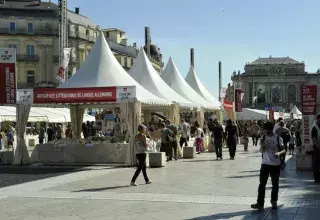 La comédie du Livre est organisée chaque année à ciel ouvert, à Montpellier. (DR)