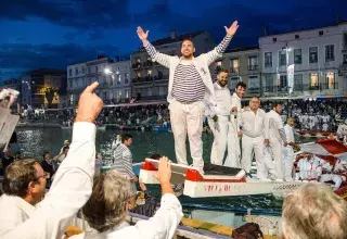 David Aprile, champion de la Saint-Louis 2015 dans l'Île Singulière. (Sète Festivals/Facebook)