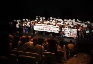 L'annulation de l'ouverture de Montpellier Danse a été filmée en vidéo et diffusée sur les réseaux sociaux. (DR) L'annulation de l'ouverture de Montpellier Danse a été filmée en vidéo et diffusée sur les réseaux sociaux. (DR)