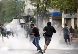 Manifestation à Athènes contre les plans d'austérité draconiens... (DR)