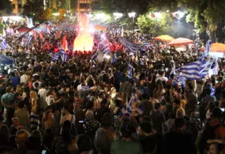 La liesse au soir de la victoire du "Non !"... (DR)