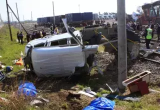 Terrible accident sur un passage à niveau à Mersin (Turquie)