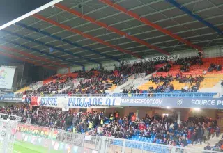 Les deux équipes ont procédé à une minute de silence en hommage à David, supporter de 25 ans qui avait fait le déplacement depuis l’Aveyron et plusieurs banderoles ont été réalisées par les supporters, à l’image de celle-ci de la Butte Paillade : "Dav à jamais dans nos cœurs". (© N.E)