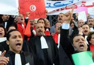 Manifestation de magistrats tunisiens réclamant l'indépendance. (DR)