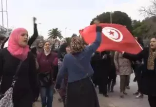 Manifestation de soutien à la victime de viol... (Capture vidéo)