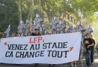 L'une des images fortes de la  manifestation nationale des ultras organisée en octobre, à Montpellier. (© N.E) 