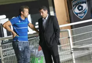 Mohed Altrad a notifié sa mise à pied à Fabien Galthié, coach général du MHR, ce lundi (© Fabrice Chort) 