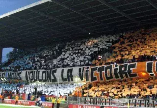 Après 4 mois d'une grève lancée suite à l'affaire Casti, les supporters Ultras de Montpellier ont décidé de remettre beaucoup d'orange et bleu dans les stades. (DR)