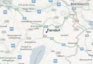 le camion aurait été abandonné au niveau de la ville de Parndorf... (DR)