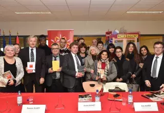 Damien Alary, Président de la Région Langudoc-Roussillon, au côté de Josianne Colerais, vice-présidente déléguée à la Culture. (© Région Languedoc-Roussillon)