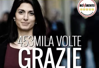 les remerciements de Virginia Raggi à ses électeurs... (DR)