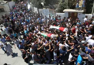 Le raid israélien de ce matin a tué trois personnes dans un camp de réfugiés proche de Ramallah en Cisjordanie. (Xinhua)