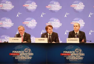 François Baroin, Ministre français de l'Economie lors de la clôture du G7 François Baroin, Ministre français de l'Economie lors de la clôture du G7