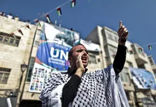 les palestiniens dans l'attente du discours de Mahmoud Abbas (DR)