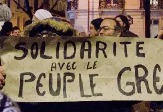 rassemblement de soldarité avec le peuple grec à la veille du référendum... (archives DR)