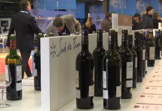 Pour la première fois, Vinisud et le FIA avaient lieu en même temps à Montpellier, les visiteurs du salon pouvaient donc profiter à l'envie du stand Sud de France ! (© TVSUD)