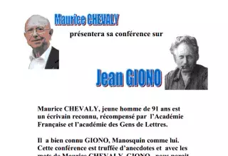 Marseille-Estaque: Conférence sur Jean Giono de Maurice Chevaly