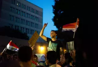 Manifestations au Caire devant l'ambassade des USA. (Xinhua)